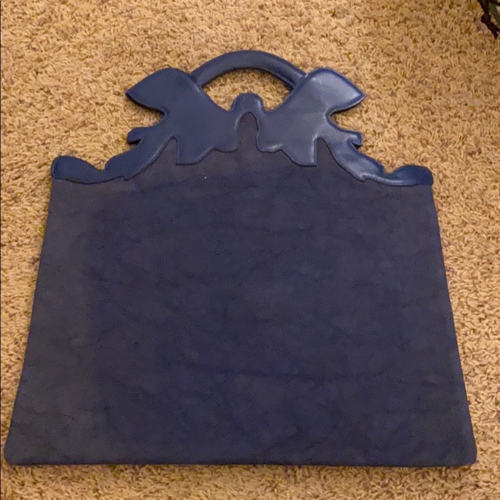 NWT Blue Square Narrow Tote with Handle